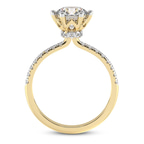 9ct Yellow Gold Olivia Secret Halo Lab Diamond Ring side right image one