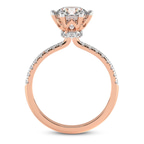 9ct Rose Gold Olivia Secret Halo Lab Diamond Ring side right image one