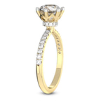 9ct Yellow Gold Olivia Secret Halo Lab Diamond Ring standing product image one