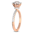 9ct Rose Gold Olivia Secret Halo Lab Diamond Ring standing product image one