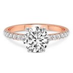 9ct Rose Gold Olivia Secret Halo Lab Diamond Ring front image