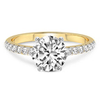 14kt Yellow Gold Olivia Secret Halo Lab Diamond Ring front image