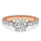1.41 ct. round Opalina Charm Ring in 14kt rose gold front image