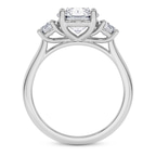 Platinum Evelina Round Three Stone Lab Diamond Ring side right image one