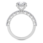 6.48 Ct Emerald Cut Elinor Side Round Lab Diamond Ring in 14kt White Gold right