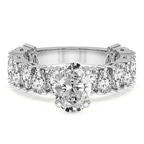 2.99 ct. oval Esme Side Pear Lab Diamond Ring in 14kt white gold front image