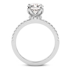 2.57 Ct Princess Cut Galen Secret Halo Lab Diamond Ring in 14kt White Gold right