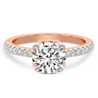 9ct Rose Gold Galen Secret Halo Lab Diamond Ring front image