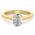 2.99 ct. oval Teagan Solitaire Ring in 18kt yellow gold front image