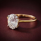2.59 ct. pear Azalea Solitaire Ring in 14kt white gold color product image one