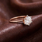 2.82 ct. round Six Prong Ring in 18kt rose gold color product image two