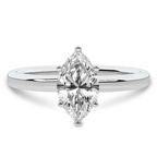 5.09 Ct MARQUISE Cut Six Prong Solitaire 1.5mm Lab Diamond Ring in Platinum front image