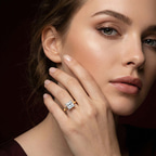 2.99 ct. oval Agnes Solitaire Ring in 14kt white gold model image