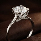 2.99 ct. oval Agnes Solitaire Ring in 14kt white gold color product image one