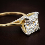 2.99 ct. oval Agnes Solitaire Ring in 14kt white gold color product image two