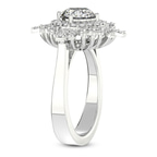 14kt White Gold Sunshine Halo Lab Diamond Ring standing product image one