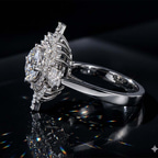 18kt Rose Gold Sunshine Halo Lab Diamond Ring color product image two