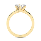 2.80 ct. princess Seraphina Solitaire Ring in 14kt yellow gold side right image one