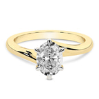 2.06 ct. oval Seraphina Solitaire Ring in 18kt yellow gold front image