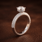 1.41 ct. round Casimer Secret Halo Ring in 10kt yellow gold color product image one