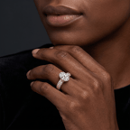 1.41 ct. round Casimer Secret Halo Ring in 10kt yellow gold model image two