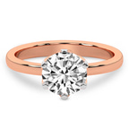 9ct Rose Gold Blooming Petal Secret Halo Lab Diamond Ring front image