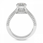 9ct White Gold Idris Secret Halo Lab Diamond Ring side right image one