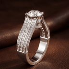 9ct White Gold Idris Secret Halo Lab Diamond Ring color product image two