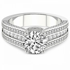 14kt White Gold Idris Secret Halo Lab Diamond Ring front image