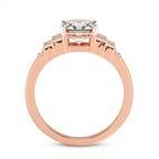 9ct Rose Gold Joy Tapering Side Stone Lab Diamond Ring side right image one