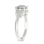 9ct White Gold Joy Tapering Side Stone Lab Diamond Ring standing product image one