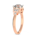 9ct Rose Gold Joy Tapering Side Stone Lab Diamond Ring standing product image one