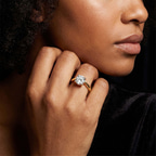 2.99 ct. oval Crest Four Prong Solitaire Lab Diamond Ring in 18kt white gold model image