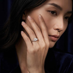 10kt Yellow Gold Crest Four Prong Solitaire Lab Diamond Ring model image two