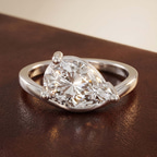 10kt Yellow Gold Crest Four Prong Solitaire Lab Diamond Ring color product image two