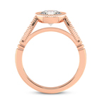 10kt Rose Gold Everly Vintage Bezel Lab Diamond Ring side right image one