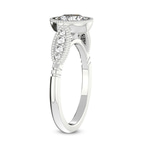 14kt White Gold Everly Vintage Bezel Lab Diamond Ring standing product image one