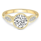 9ct Yellow Gold Everly Vintage Bezel Lab Diamond Ring front image
