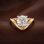 10kt Yellow Gold Eden Crest Lab Diamond Ring color product image one