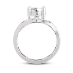 1.41 ct. round Curved Crest Lab Diamond Ring in platinum side right image one