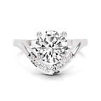 1.41 ct. round Curved Crest Lab Diamond Ring in platinum front image