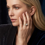 10kt Rose Gold Pave Crest Lab Diamond Ring model image