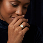 9ct Yellow Gold Ava Crest Lab Diamond Ring model image