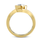 9ct Yellow Gold Ava Crest Lab Diamond Ring side right image one