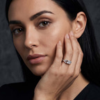 Platinum Nova Split Shank Vintage Lab Diamond Ring model image