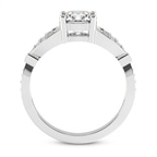 Platinum Nova Split Shank Vintage Lab Diamond Ring side right image one