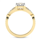 14kt Yellow Gold Nova Split Shank Vintage Lab Diamond Ring side right image one