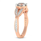 9ct Rose Gold Nova Split Shank Vintage Lab Diamond Ring standing product image one