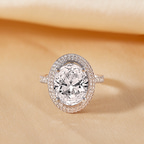2.82 ct. round Amarya Double Halo Ring in 10kt white gold model image