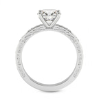 Platinum Antique Allure Vintage Lab Diamond Ring side right image one